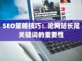 SEO策略技巧：论网站长尾关键词的重要性