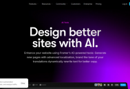 Framer：AI赋能无代码网页设计平台，支持建站部署运维与多功能网站优化