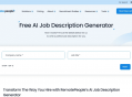 告别撰写招聘文案烦恼！AI Job Description Generator一键自动生成合规职位描述