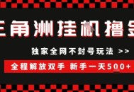 三角洲搬砖项目【全自动跑刀教程】无脑搬砖【项目亲测揭秘】
