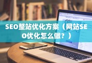 SEO整站优化方案（网站SEO优化怎么做？）