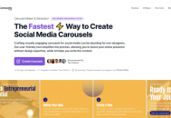 AI Carousels：一款可以零基础一键生成社交媒体高质量轮播图的AI工具