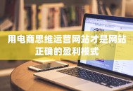 用电商思维运营网站才是网站正确的盈利模式