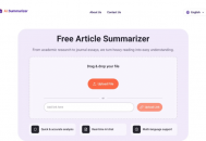 文档太长读得吃力？Free AI Article Summarizer一键总结还能多语言对话，完全免费