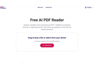 PDF文档太长读不懂读得累？Free AI PDF Reader一键总结还能对话，无需注册完全免费