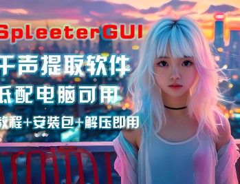 干声提取软件【SpleeterGUI】附提取音乐歌曲使用教程