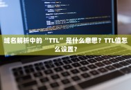 域名解析中的“TTL”是什么意思？TTL值怎么设置？