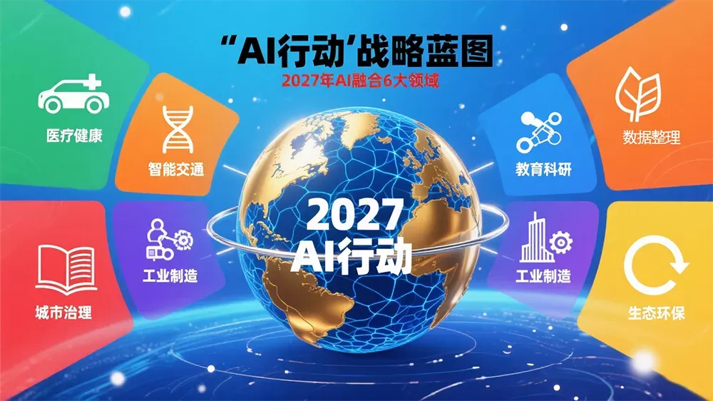 国务院推动“AI ”行动，计划2027年AI融和6大领域，2035步入智能社会。-第1张图片