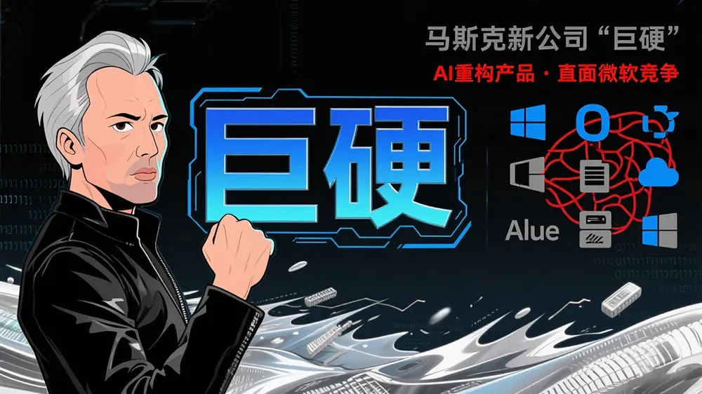 马斯克成立新公司“巨硬”，计划用AI把微软产品重做一遍，对标微软。-第1张图片