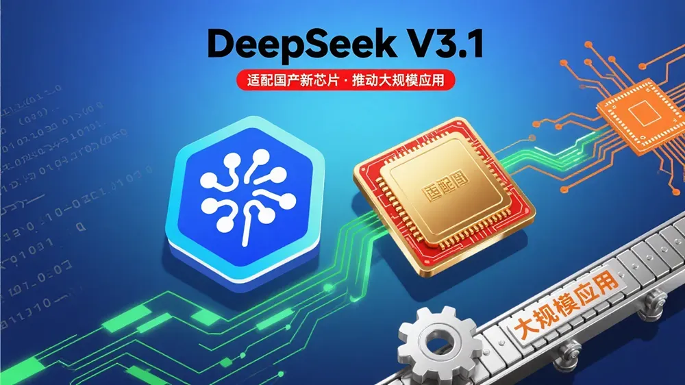 DeepSeek V3.1升级适配国产新芯片，推动国产芯片大规模应用。-第1张图片