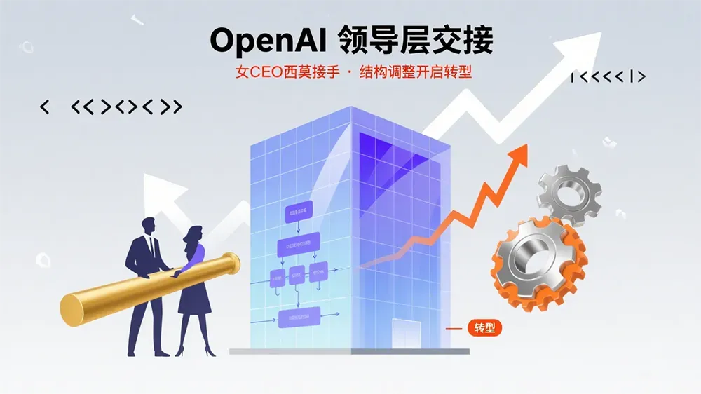 OpenAI CEO交出日常运营权，女CEO西莫接手，结构调整并开启转型。-第1张图片