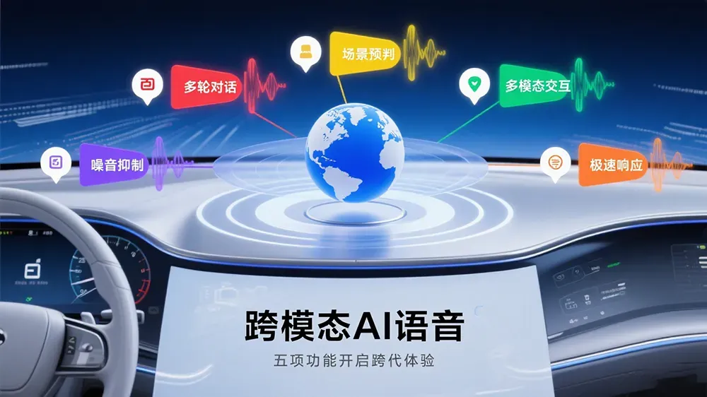 百度地图首发智能座舱跨模态AI语音，五项功能开启跨代语音新体验。-第1张图片
