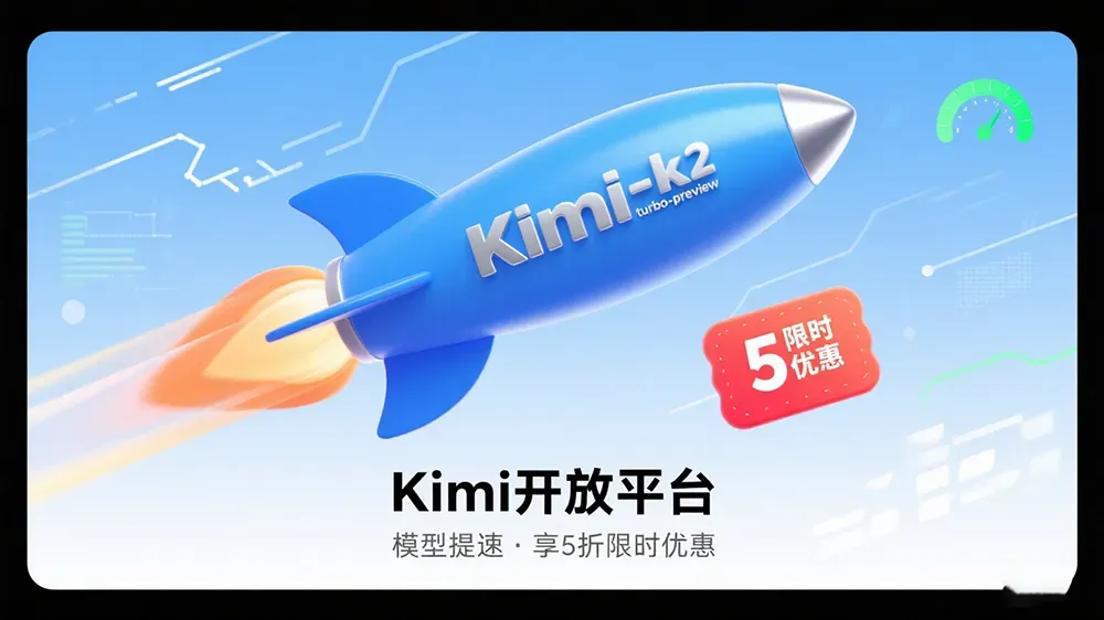 Kimi开放平台kimi-k2-turbo-preview模型提速，享5折限时优惠。-第1张图片