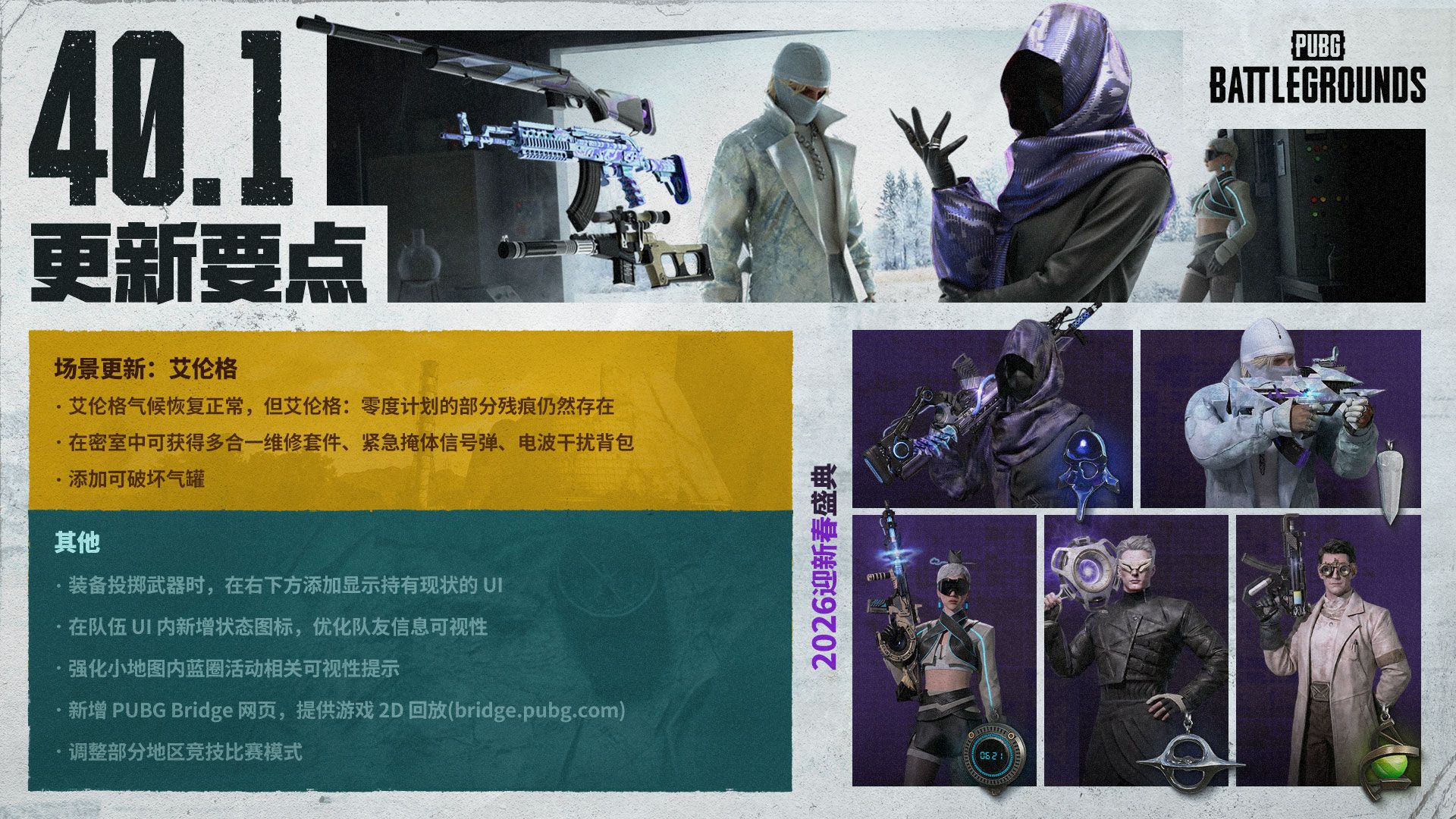 《PUBG》40.1版本更新 迎新春皮肤上线-第1张图片