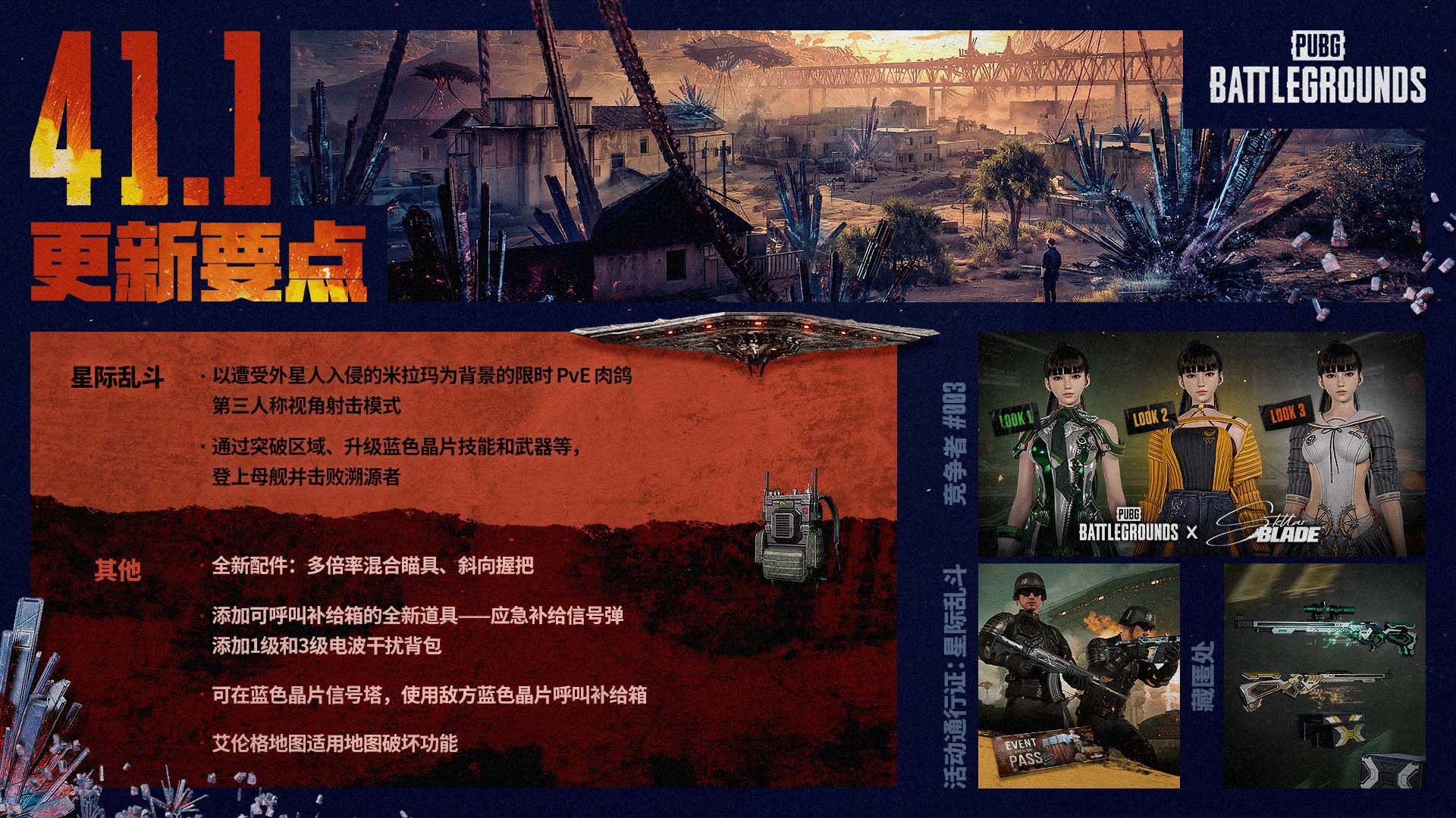 《PUBG》41.1版本更新，新模式&ldquo;星际乱斗&rdquo;正式上线-第1张图片