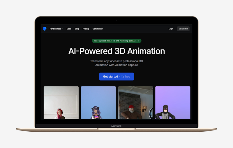 Plask：AI驱动的在线动作捕捉与3D动画创作平台-第1张图片