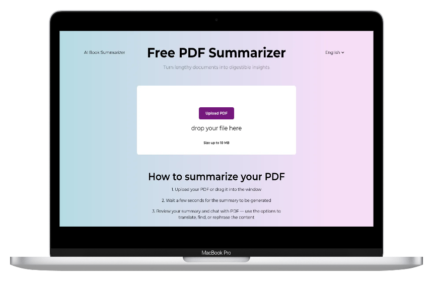 Free PDF Summarizer：一款免费AI PDF摘要工具，帮你快速读懂长文档-第1张图片