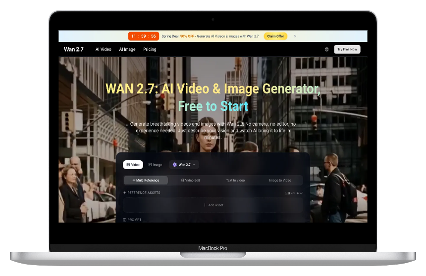 Wan 2.7 Video&Image Generator:一款基于网页的AI创作平台,小白也能轻松做高级视频-第1张图片 Wan 2.7 Video&Image Generator:一款基于网页的AI创作平台,小白也能轻松做高级视频-第1张图片