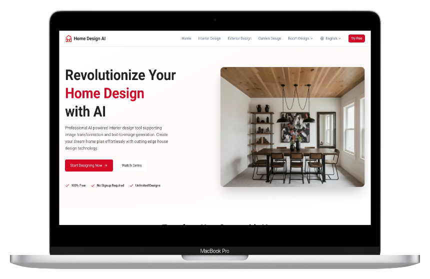 Home Design AI：免费免注册的装修设计神器，拍照/打字生成高清效果图，效果预览灵感启发必备-第1张图片