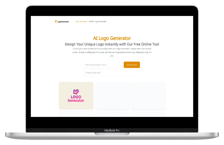 AI Logo Generator：免费在线AI标志设计工具，输入品牌名即可生成高清手写体或书法风Logo-第1张图片