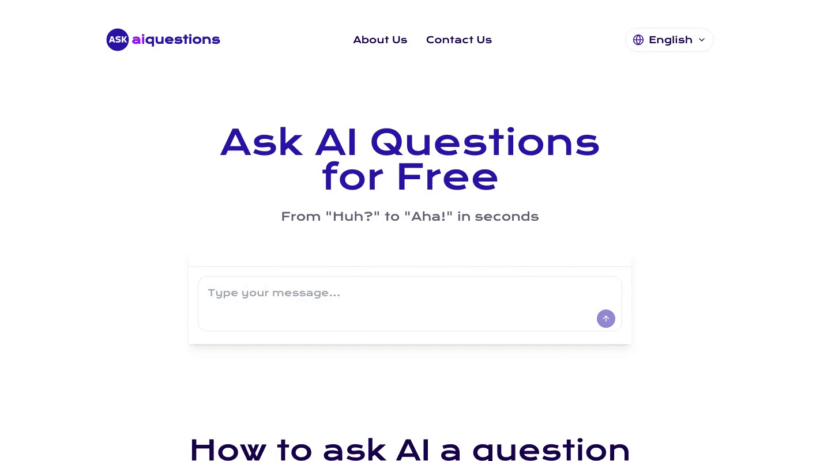 Ask AI Questions Online：一款免注册秒回答，免费无广告的AI搜索工具-第1张图片