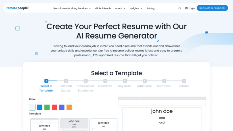 远程办公求职必备神器，Remote People Resume Generator帮你轻松搞定专业简历-第1张图片