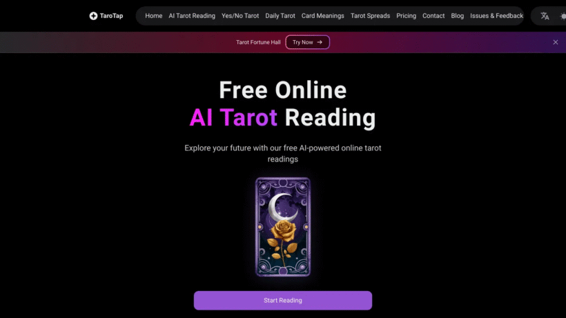 Tarotap是什么？一款用AI帮你做专属塔罗占卜与心灵指引的好用好玩在线工具-第1张图片