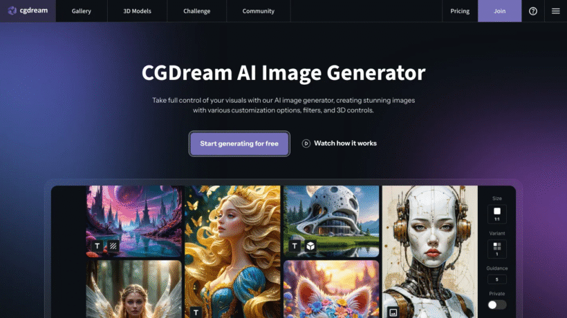 CGDream AI是什么？一款可以帮你一键生成3D视觉大片的AI图像生成平台-第1张图片