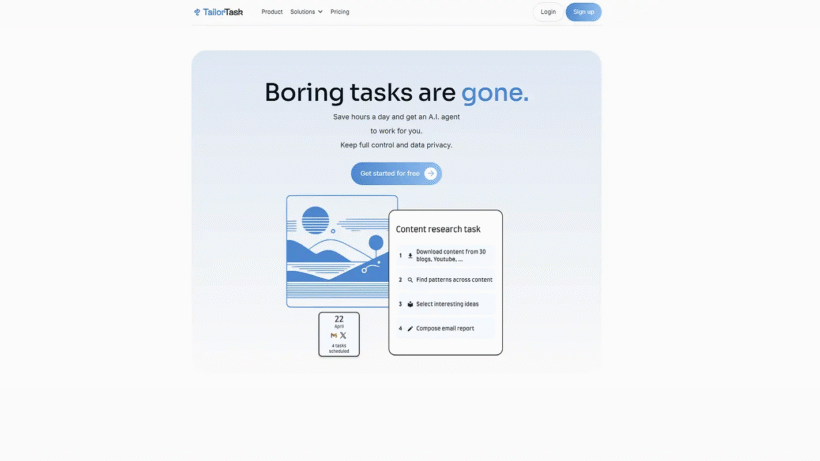 TailorTask AI：你的全自动AI工作流助手，帮你告别重复繁琐的日常任务-第1张图片