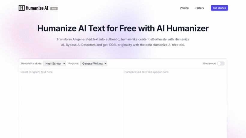 　Humanize：AI文本优化工具，轻松把AI生成的文字变成自然流畅的真人风格-第1张图片