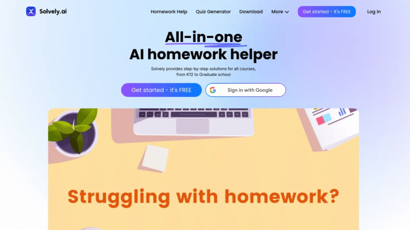 Solvely AI：从K12到研究生都能用的AI学习助手，拍照解题与无限追问帮你高效备考学习-第1张图片