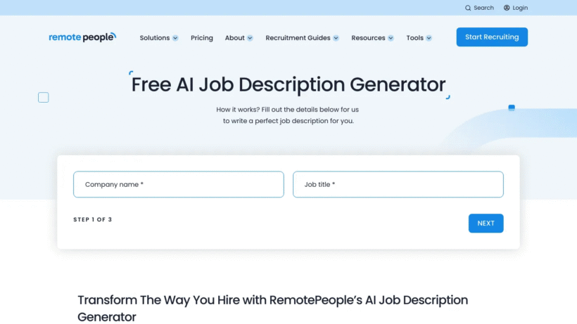 告别撰写招聘文案烦恼！AI Job Description Generator一键自动生成合规职位描述-第1张图片