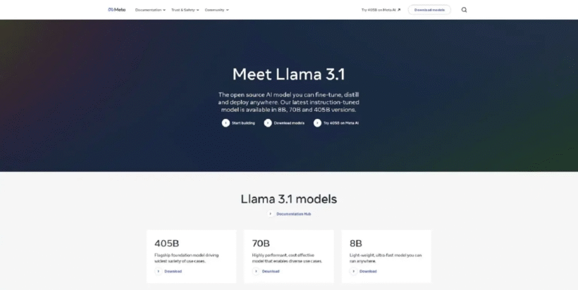 Llama AI 3.1：Meta最强开源大模型功能特点与实际应用场景全面解析-第1张图片