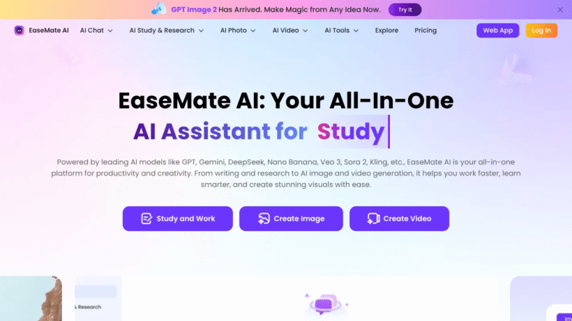 Easemate AI： 一款集成GPT、Claude等顶尖模型的全能AI助手平台-第1张图片