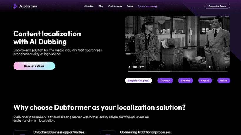 告别生硬机器音：Dubformer AI自动给视频配音更有“活人味”，让视频“开口说多国话”-第1张图片