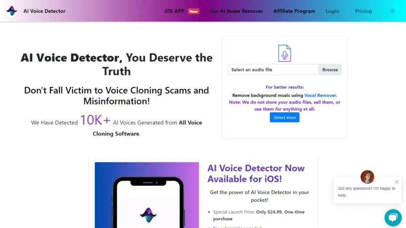 AI Voice Detector：一款人工智能语音检测工具，轻松识别伪造声音防范诈骗-第1张图片