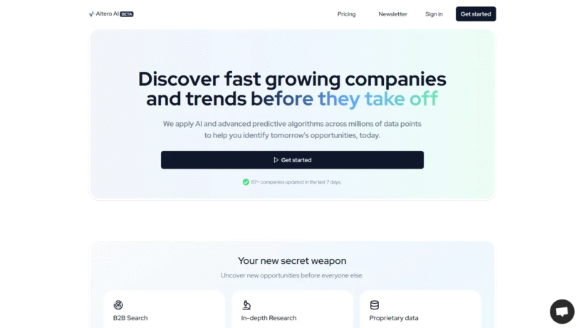Altero AI：可以帮你收集商业信息、行业趋势、分析数据 并写邮件的实用AI工具，还能学会你的文风-第1张图片