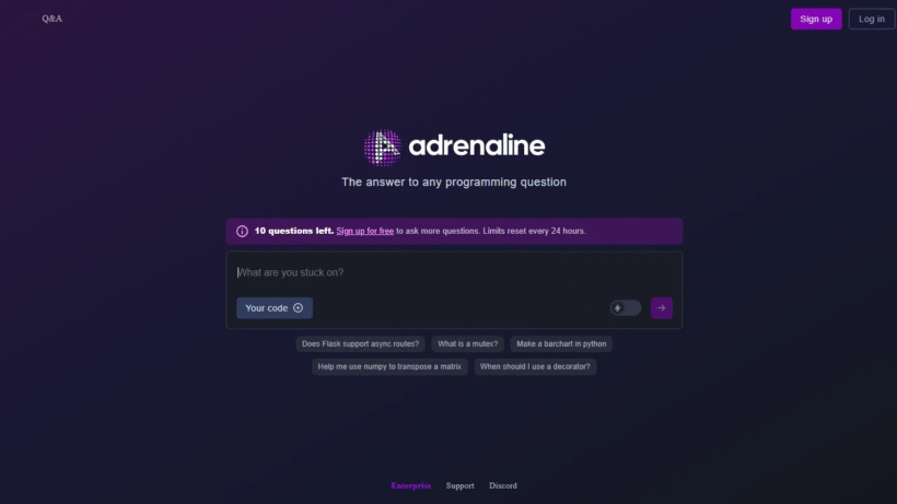 Adrenaline AI：一款能自动修Bug还能画图的免费AI编程神器-第1张图片