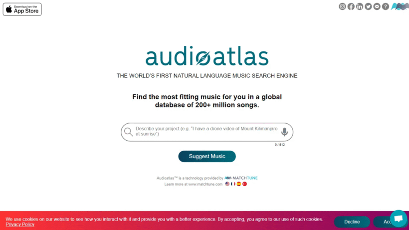 Audioatlas：智能音乐搜索助手，支持自然语言搜歌，解决版权与素材难题-第1张图片