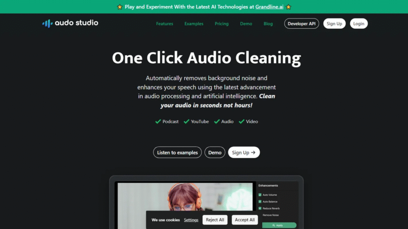 Audo AI：AI实用工具介绍，一键去除音频背景噪音，轻松提升录音清晰度-第1张图片