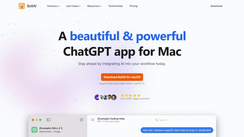 BoltAI：专为Mac用户打造的日常AI辅助工具，帮你轻松处理各类工作-第1张图片