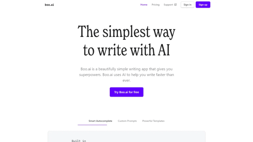 Boo.ai：一款帮你快速写出高质量文案和邮件的实用AI写作辅助工具-第1张图片