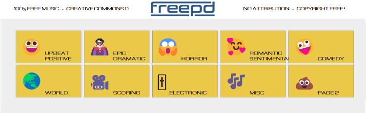 推荐一个免费商用音乐MP3素材文件网站-FreePD-第1张图片