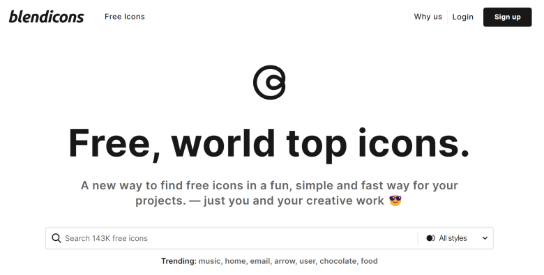 推荐一个提供免费14万+实用图标ICONS的网站-BlendIcons