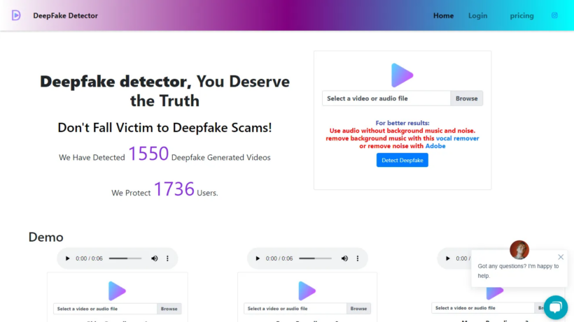 Deepfake Detector：人工智能检测工具，精准甄别AI伪造音视频守护内容真实性