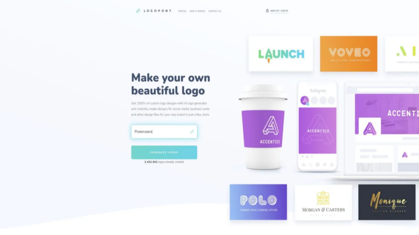 Logopony：超好用人工智能logo设计工具，一键快速生成专业品牌标识及全场景设计素材