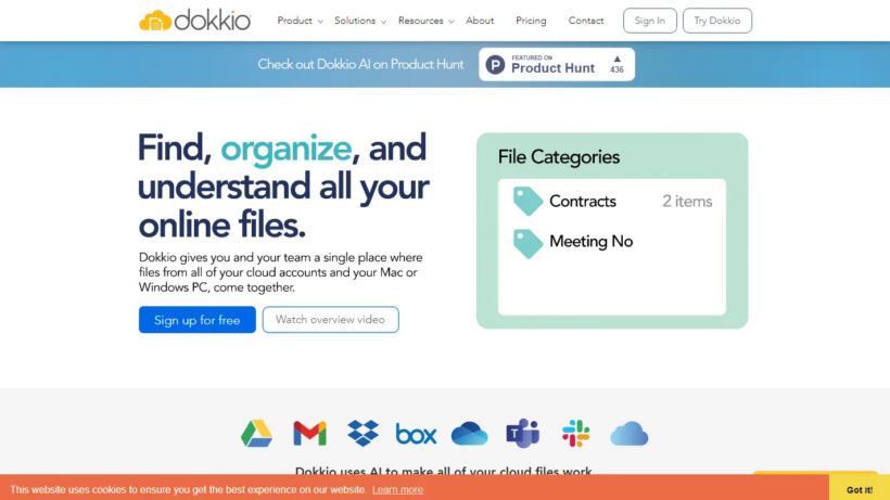 Dokkio AI是什么：聚合多云端文件AI智能整理，支持团队协作与安全扩容管理