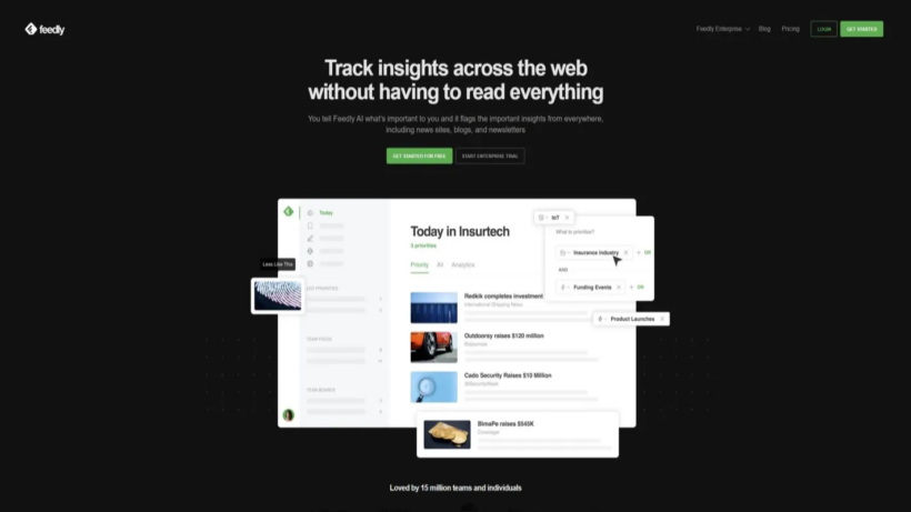 Feedly：智能整合全网资讯的工具，适合个人阅读与团队信息协作使用