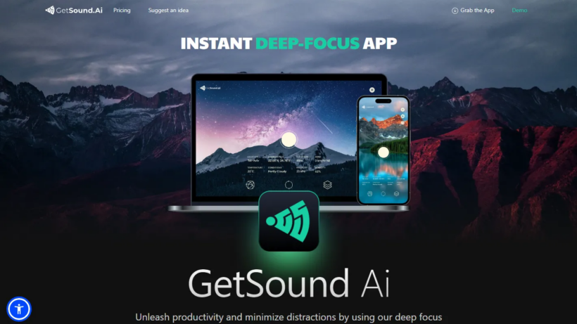 GetSound AI:智能实时定制音乐工具,适配专注放松、个人与商业多场景使用-第1张图片 GetSound AI:智能实时定制音乐工具,适配专注放松、个人与商业多场景使用-第1张图片
