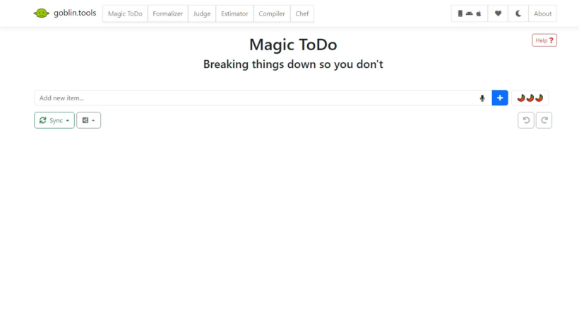 Goblin Tools Magic ToDo：多功能AI效率工具集，拆解任务整理思路、优化表达便捷规划生活-第1张图片